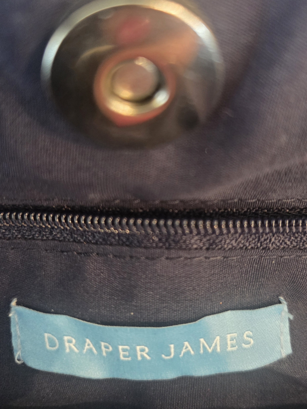 Draper James Natural Straw Tote with Navy Floral Scarf - Picture 2 of 2